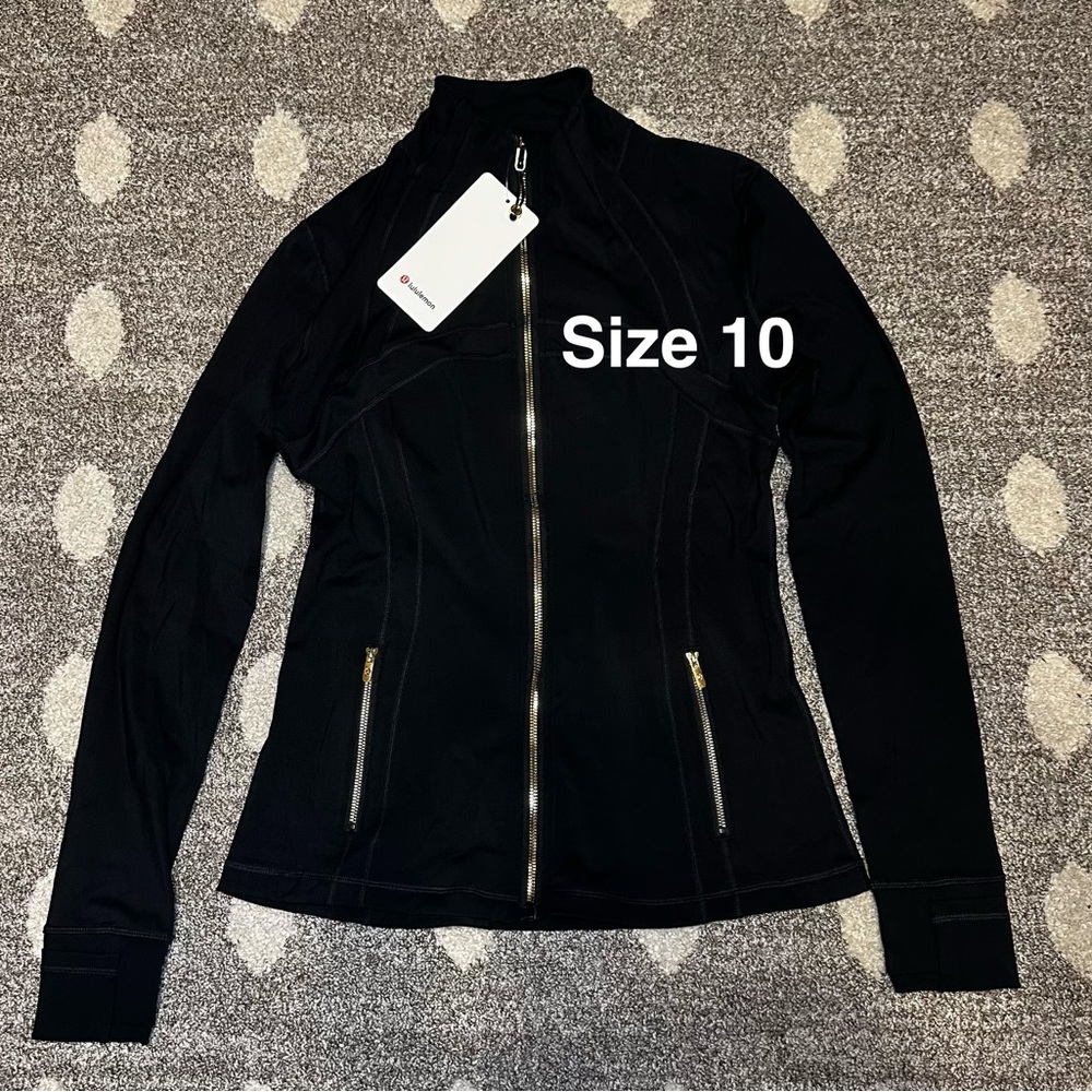 lululemon athletica Black Zip Front Bomber Jacket